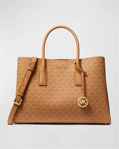 sac a main michael kors doré|Michael Kors large satchel bag.